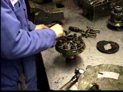 Picture of differential being disassembled